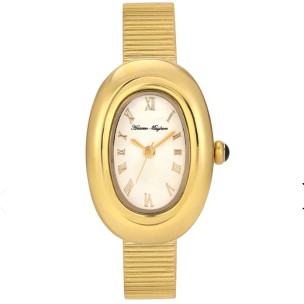 ❗️Amara by Heaven Mayhem Gold Watch with Oval Face NWT $250